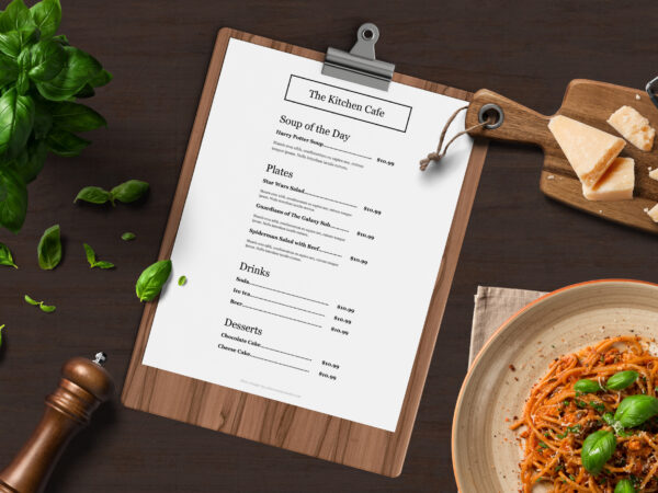 Easy to customize catering menu template - ASBA Creative Studio