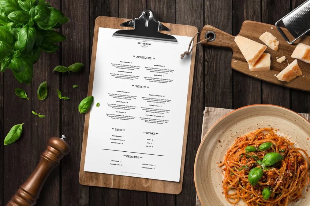 Free Editable Menus for the Food Professional